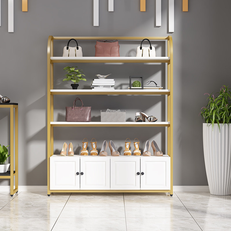 商场橱窗多层鞋架架子展示架创意落地式鞋店货架商用展示柜