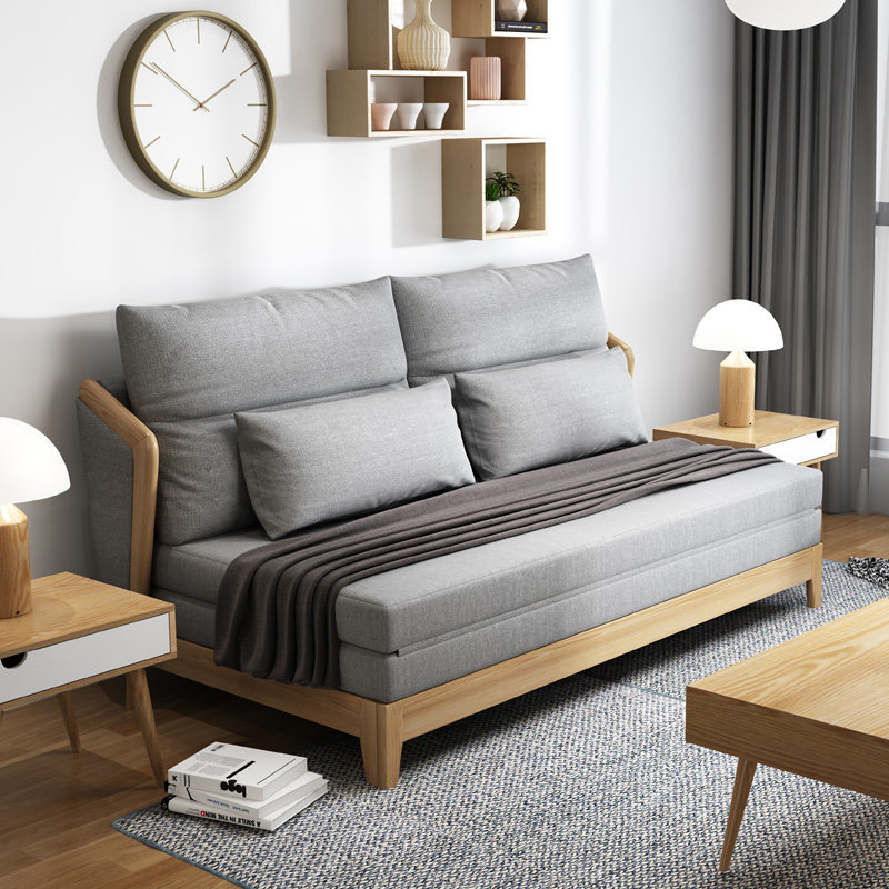 实木沙发两用多功能简约现代可折叠15米单双人小沙发床