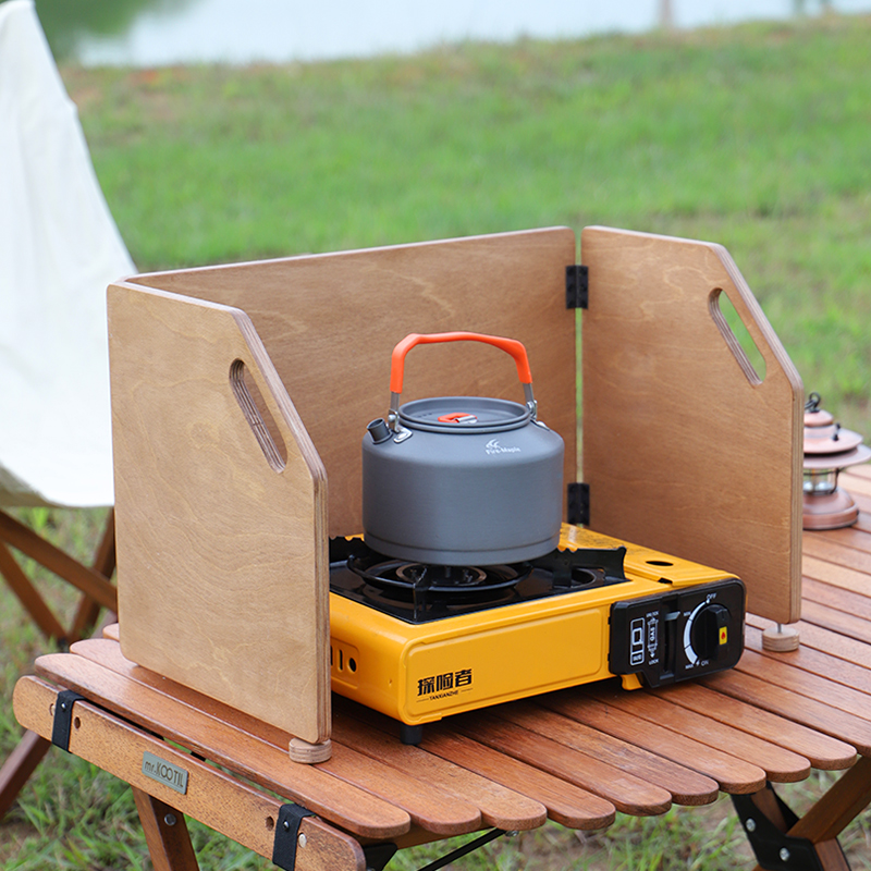 户外灶台卡式炉挡板露营折叠挡风板厨房煤气灶防风罩阵幕野炊装备
