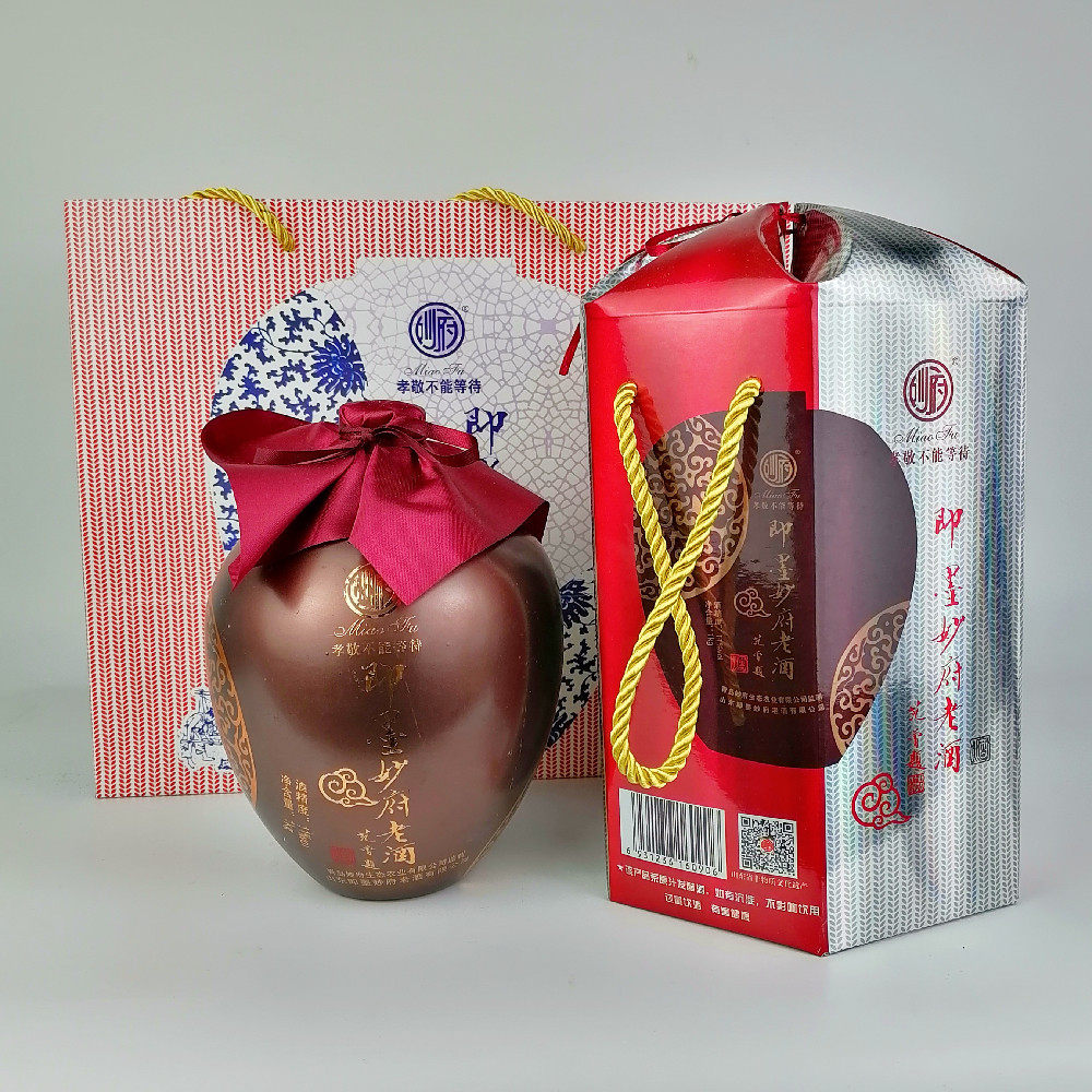 青岛即墨妙府老酒黄酒十年1lx2坛子米酒特产传统黄酒