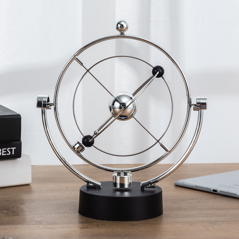 现代简约混沌永动机平衡牛顿球永动仪摆件旋转摆动创意摆件