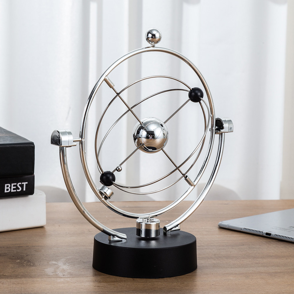 现代简约混沌永动机平衡牛顿球永动仪摆件旋转摆动创意摆件