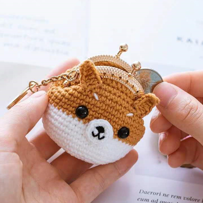 钩针包毛线可爱自制编织毛线材料小动diy手工毛线