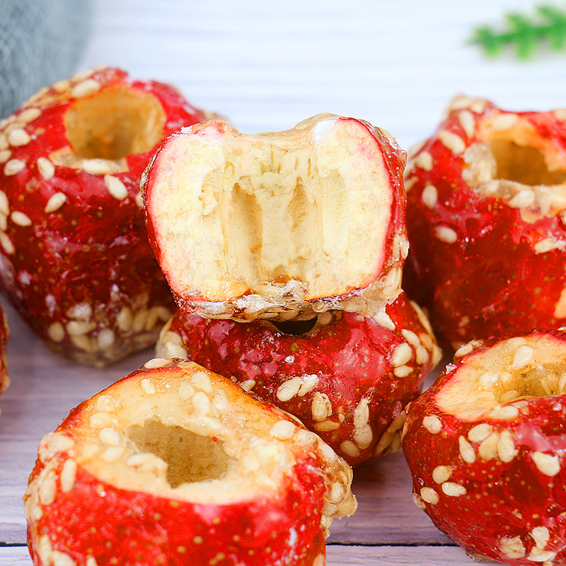 冰糖葫芦冻干拔丝山楂网红无核空心小包包装老北京山楂类制品