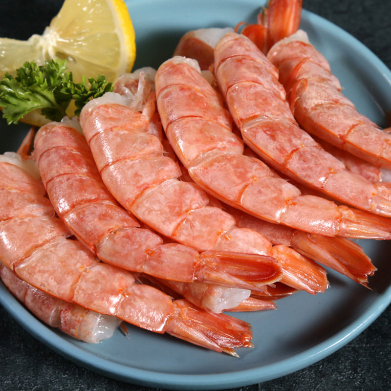 2斤阿根廷大红虾去头海虾鲜活速冻冷冻无头红虾大号虾尾包邮