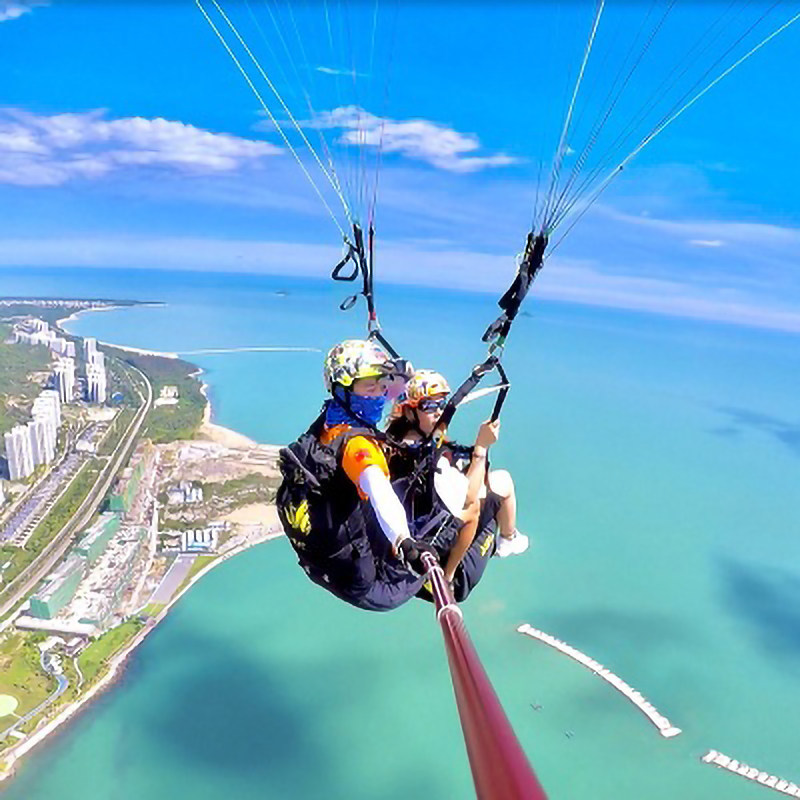 海南三亚陵水红角岭滑翔伞万宁石梅湾滑翔伞海棠湾动力滑翔伞门票