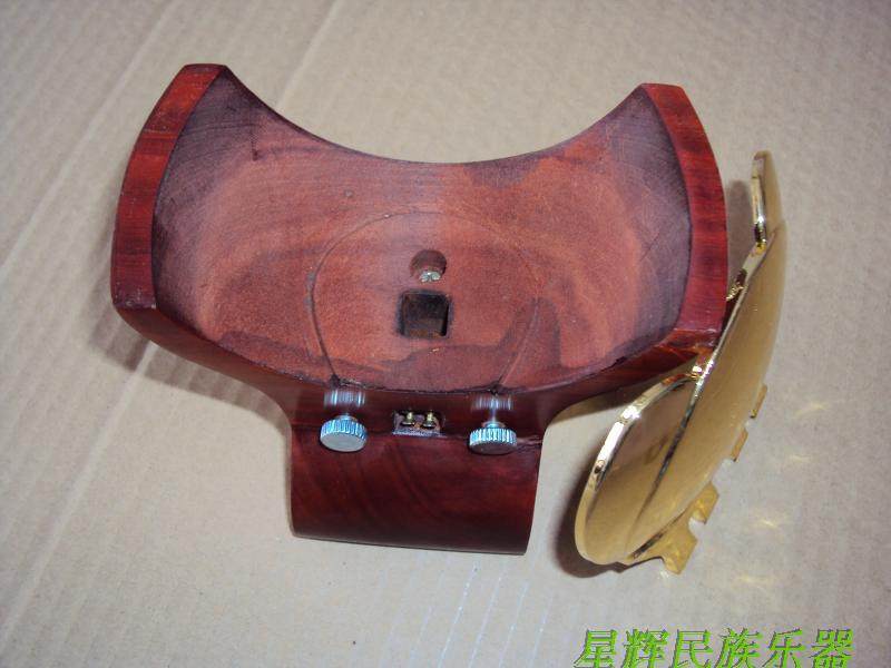 包邮黑紫檀豫剧板胡底托底座大包托送音罩弦码板胡