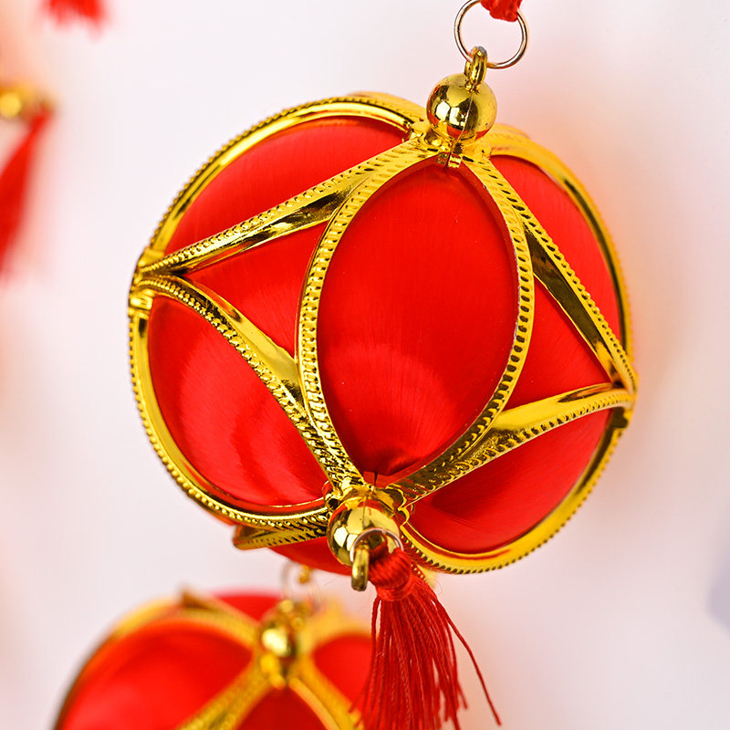 挂件2021新年装饰小号中国结灯笼球串牛年年春节挂饰