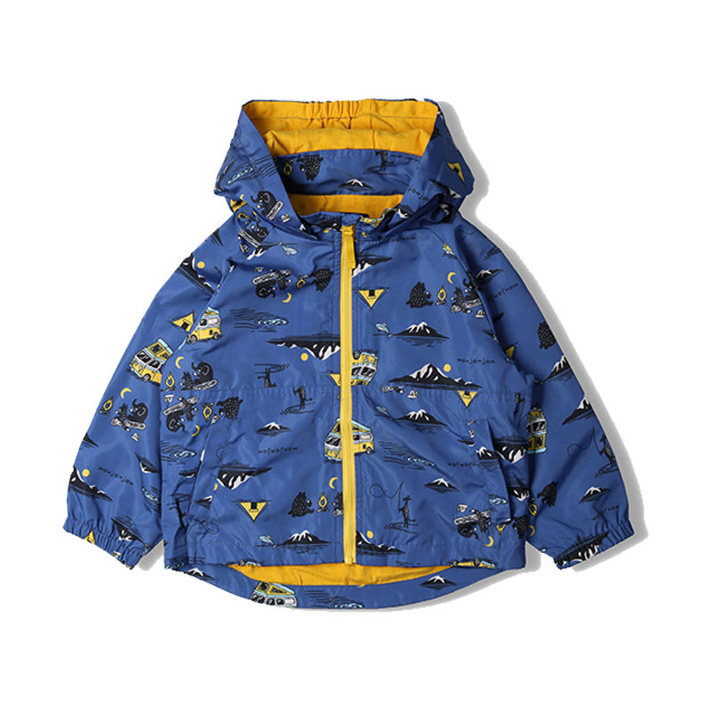 夹克丸高衣料moujonjon连帽可拆男童日本童装2022夹克