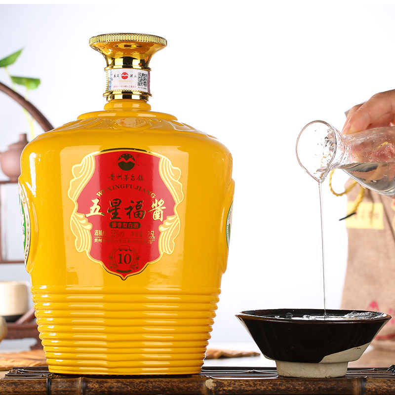 五星福酱2.5l坛装酒 纯粮食高度酒53度酱香型原浆酒高粱白酒包邮