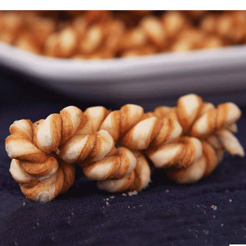 山西运城特产临猗朱柿花双色麻花410g传统怀旧传统糕点