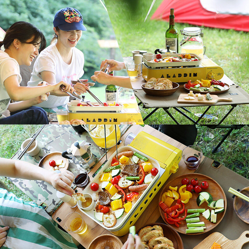 日本千石多功能料理燃气烧烤烤肉家用卡式气炉野餐炉具