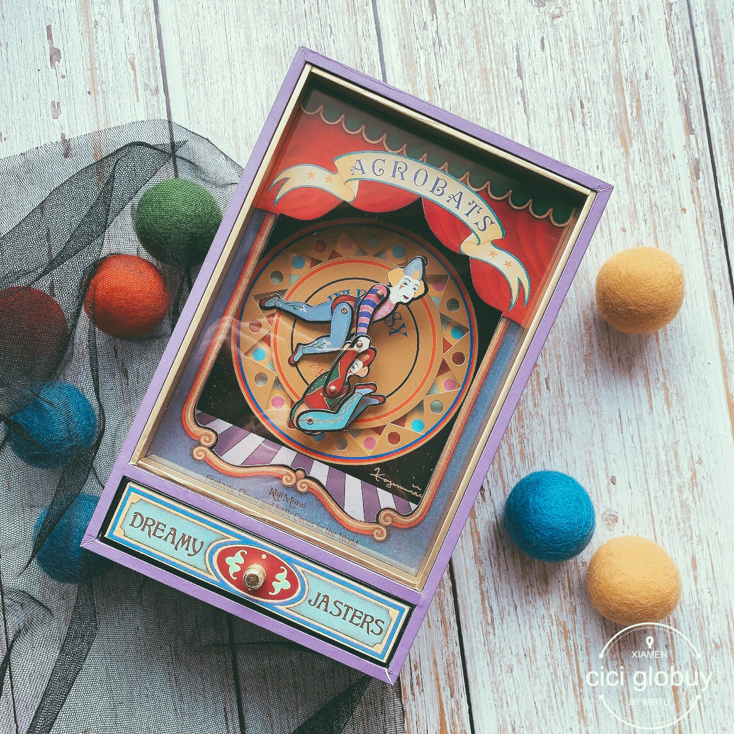 现货法国进口欧洲怀旧复古珍藏版小丑音乐盒八音盒八音盒