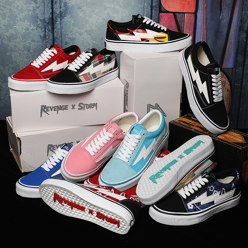 美版复仇风暴闪电鞋revengex storm火焰板鞋子男夏款休闲帆布鞋潮