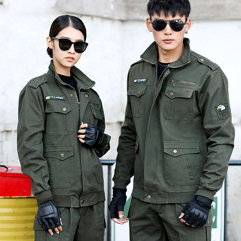 工作服夏季男装薄款长袖工装套装防烫耐磨汽修工装制服