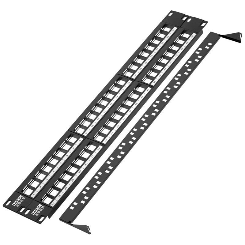 48口配线架顶臻超五类网络塑料空架cat6六类网线配线架