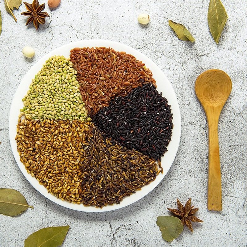 五彩寿带洋县彩米2kg糙米绿红黄紫五色香米糙米