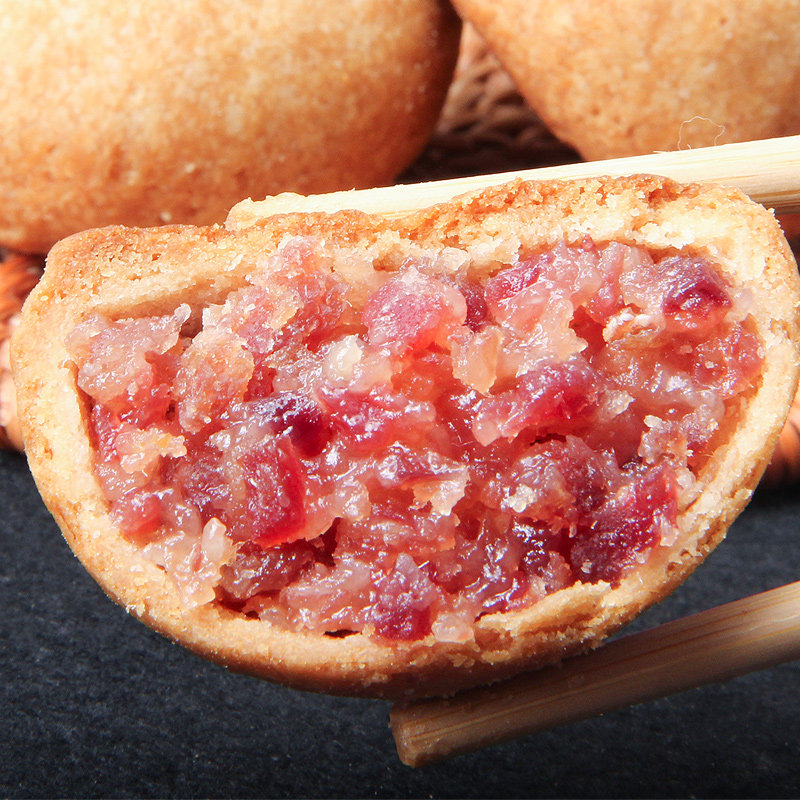 月饼云南特产传统滇式宣威火腿酥皮蛋黄中秋月饼