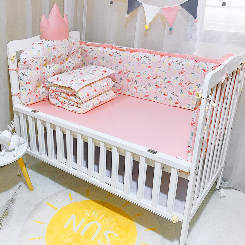 纯棉婴儿床围栏软包防撞宝宝床围婴儿床上用品套件婴童床品套件