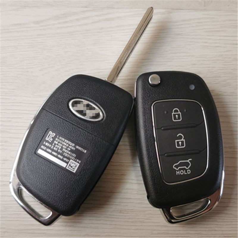 钥匙配车15款现代朗动新胜达胜达ix25ix35折叠遥控车汽车钥匙