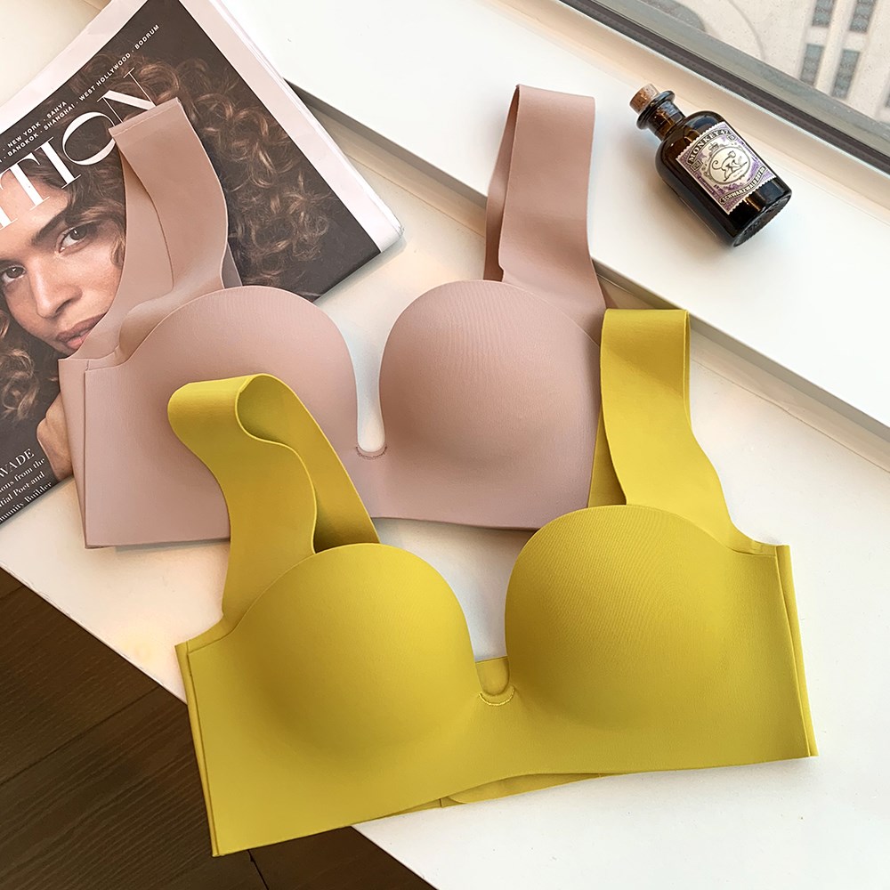 日本胸罩文胸罩片式一片薄下聚拢无痕上托整型文胸