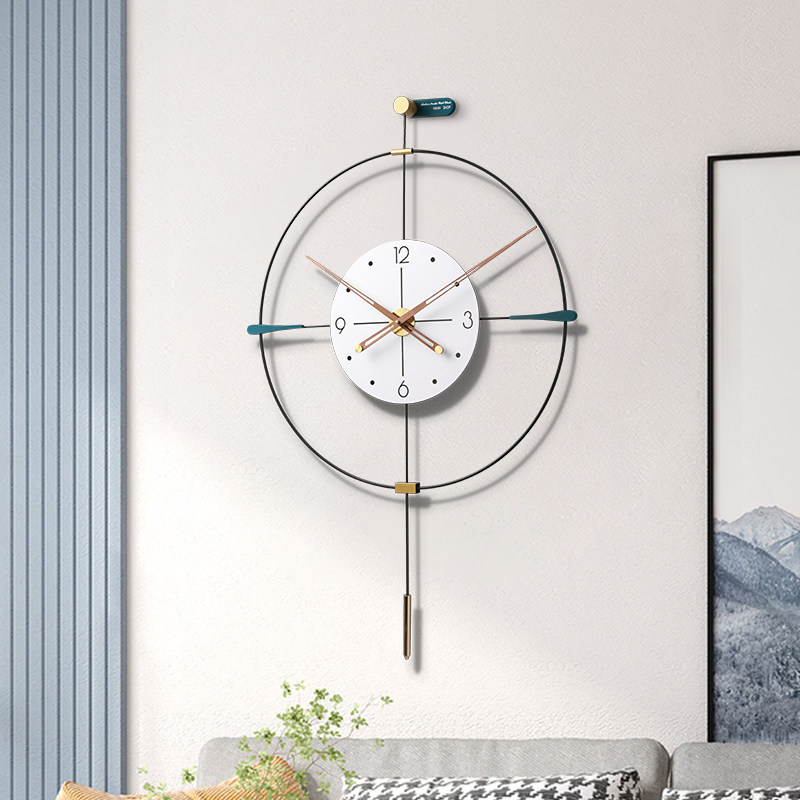 客厅网红家用时尚2021新款时钟挂墙餐厅挂钟挂钟