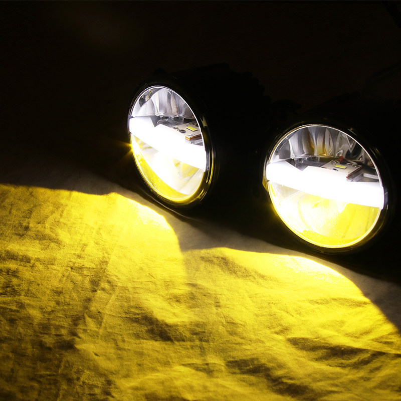 全新汽车双光透镜气灯雾灯总成3寸圆形专车汽车车灯透镜