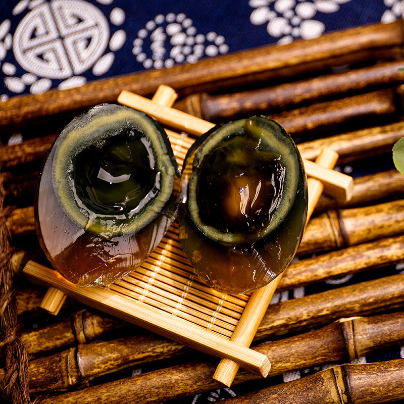 皮蛋20枚睿湖松花无铅糖心黄心变蛋泊整箱箱包松花