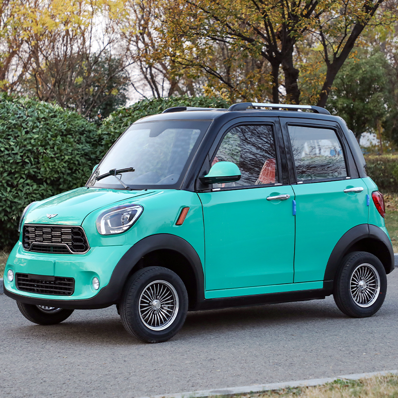 四轮电动车家用小型汽车女士微型电瓶成人全封闭电动四轮车