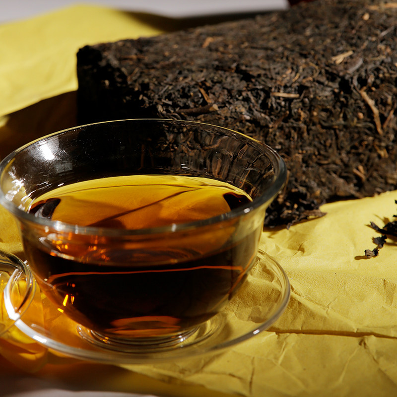 雅安藏茶非遗大师紧压茶黑茶五年陈康砖1斤500g大装量青衣美人