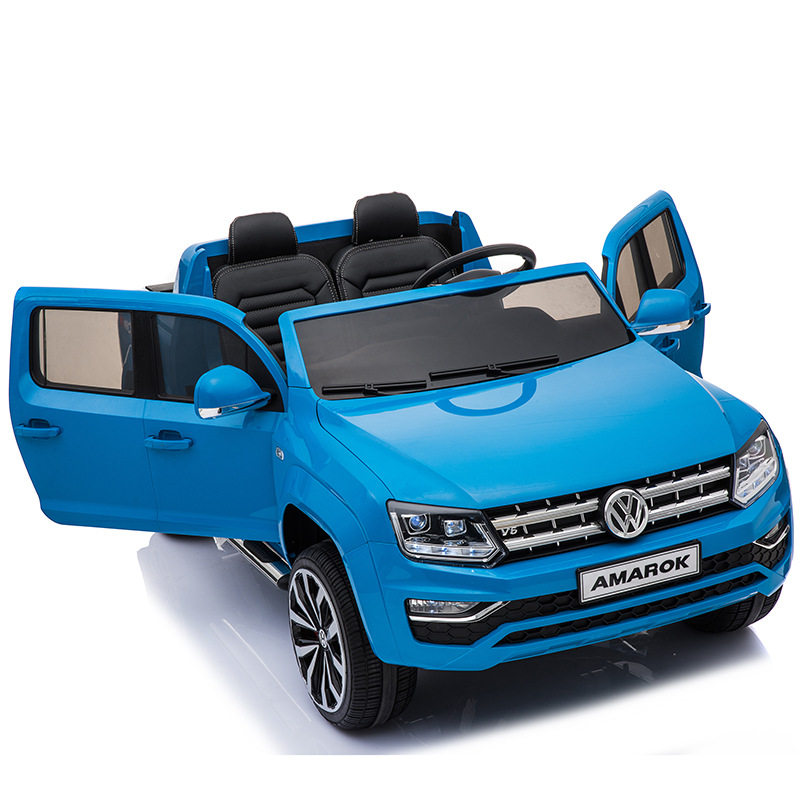 栋马大众皮卡双座儿童电动车摇摆四驱遥控可坐人儿童电动车