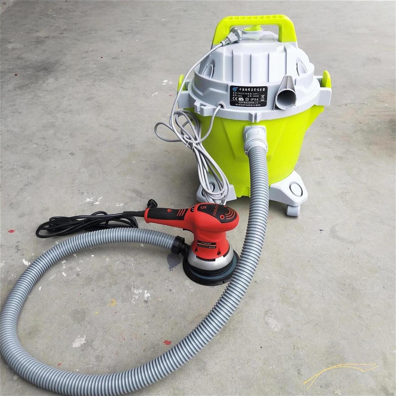 汽车打磨砂纸机5寸6寸电动干磨机吸尘砂光机家具腻子墙面打磨抛光