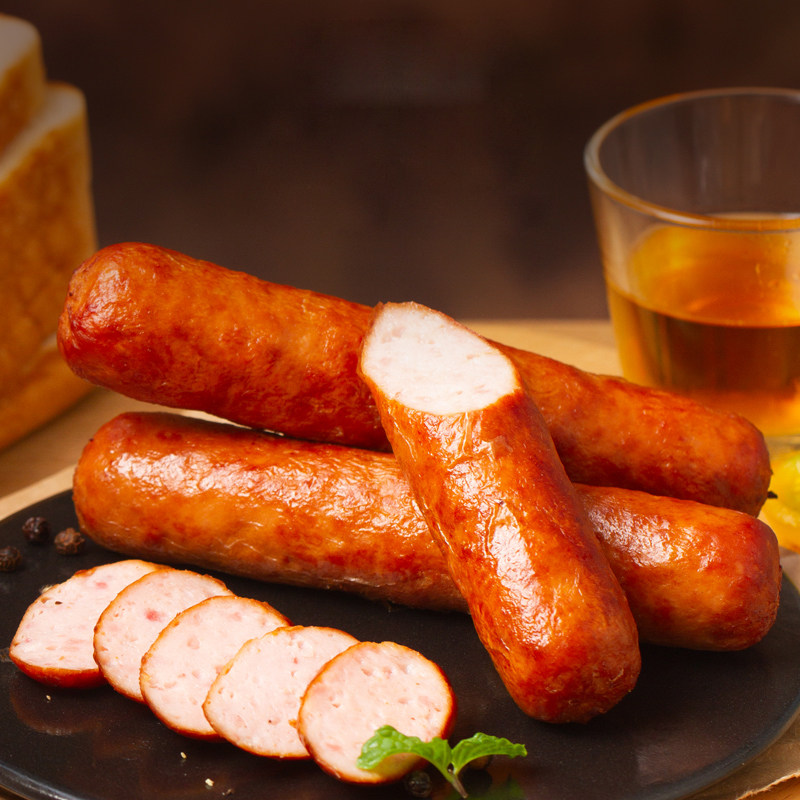 双汇史蜜斯美式香肠黑胡椒风味264g3袋多汁火腿肠包装即食肠类