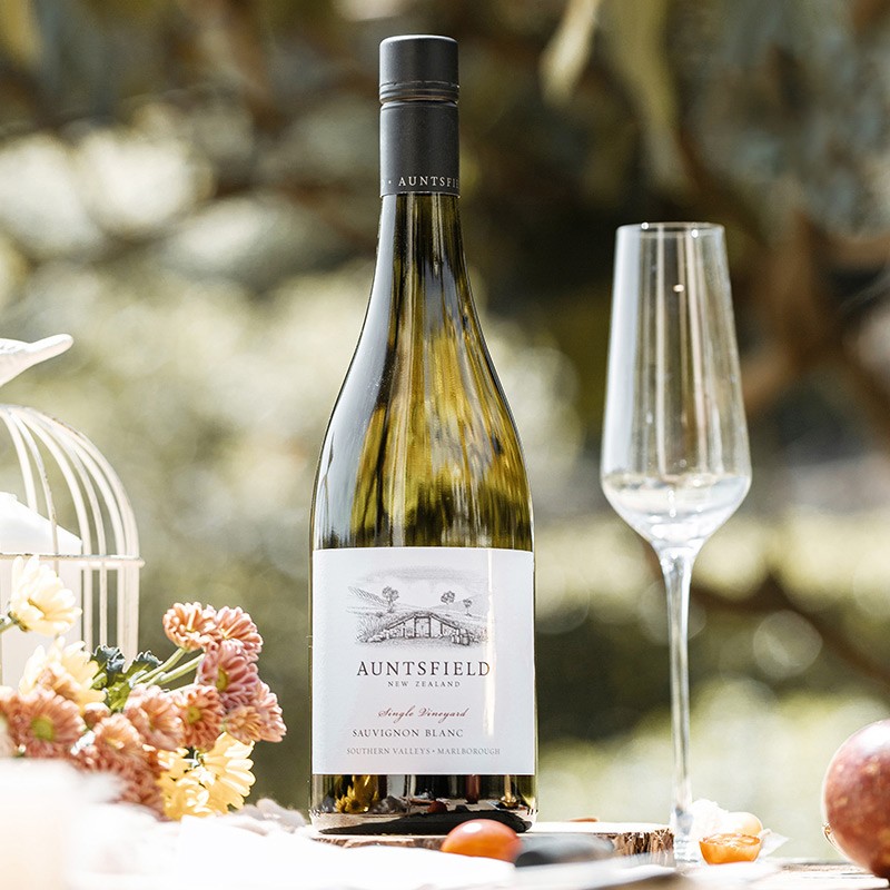 新西兰进口马尔堡auntsfield昂兹菲尔德单一园长相思干白葡萄酒