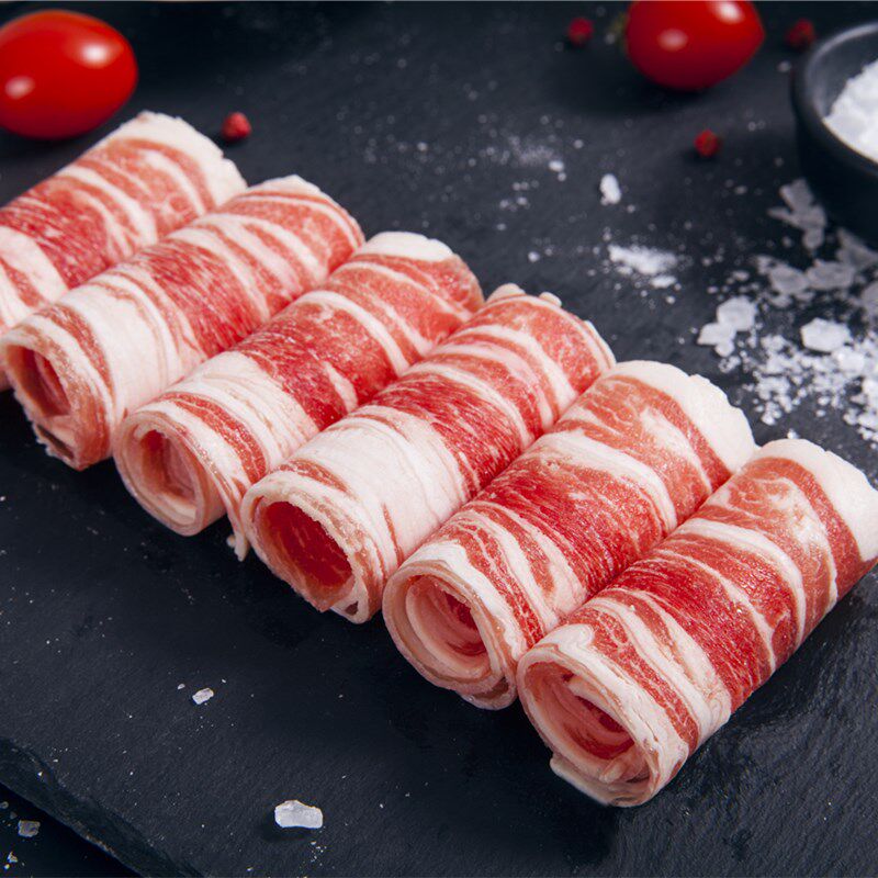 如康呼伦沁加肥羊625斤新鲜高钙羊肉卷豆火锅羊肉卷