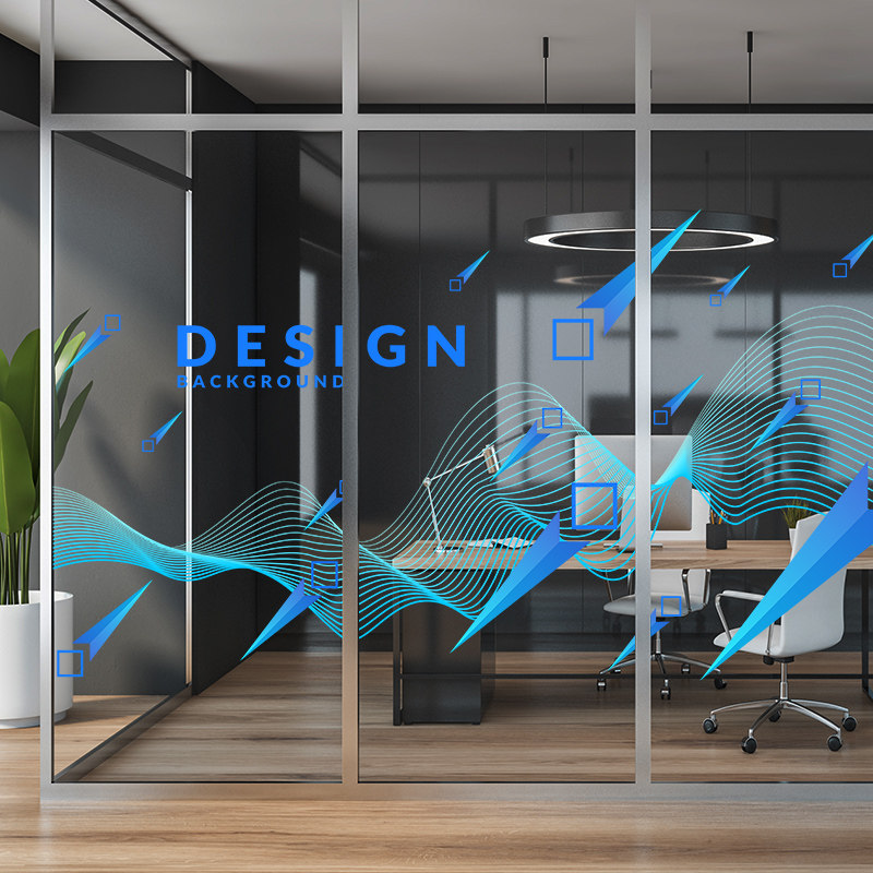 贴膜装饰定制玻璃贴纸公司透光不透明移门门门瓷砖