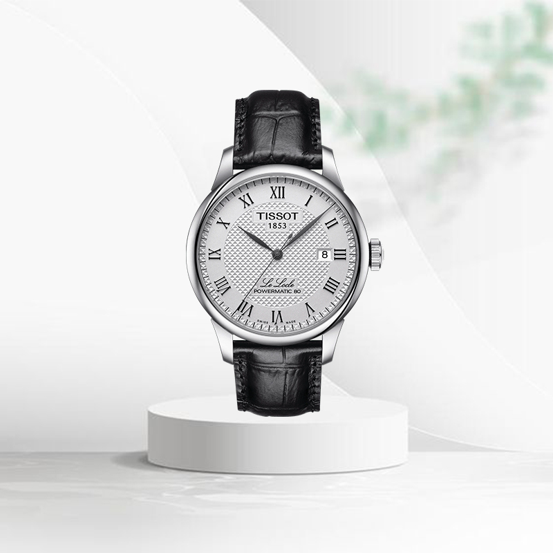 TISSOT天梭力洛克系列男表80机芯机械皮带镂空经典时尚男士手表