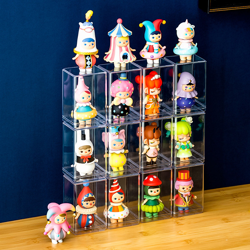 收纳盲盒展示架公仔防尘单个娃娃popmart泡泡玛特亚克力手办收纳盒
