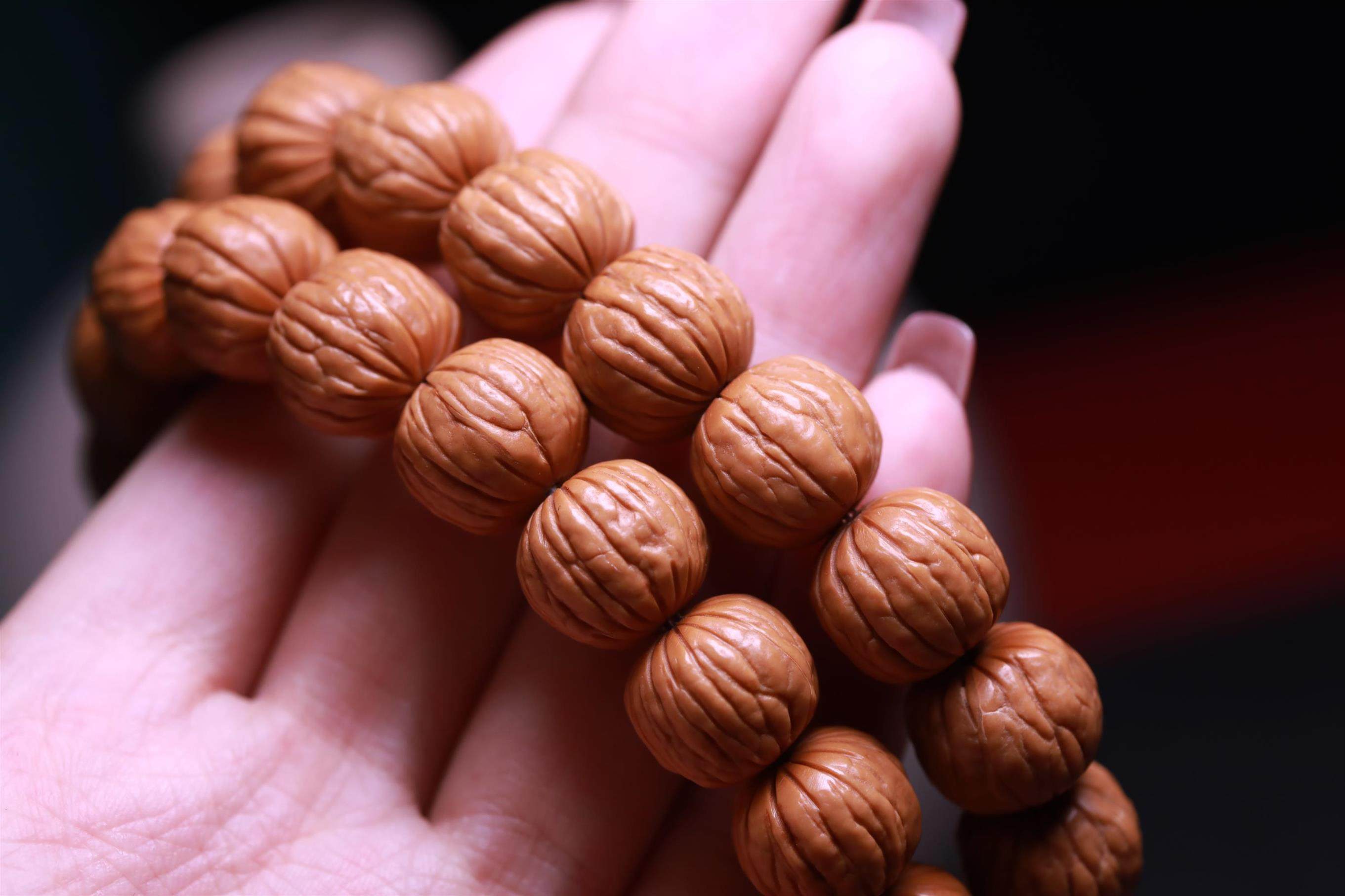 矮桩南瓜飞碟猴头核桃雕刻文玩手串手持佛珠佛珠