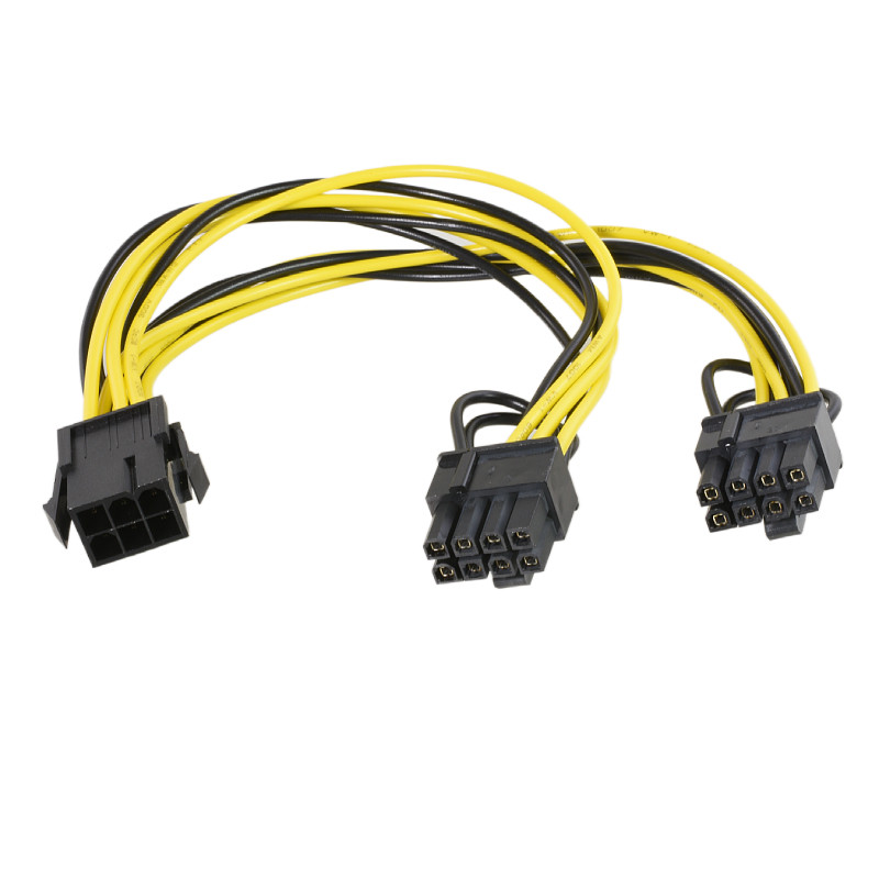 6p8p供电8pin2转6pin1电线转双显卡二线连接线