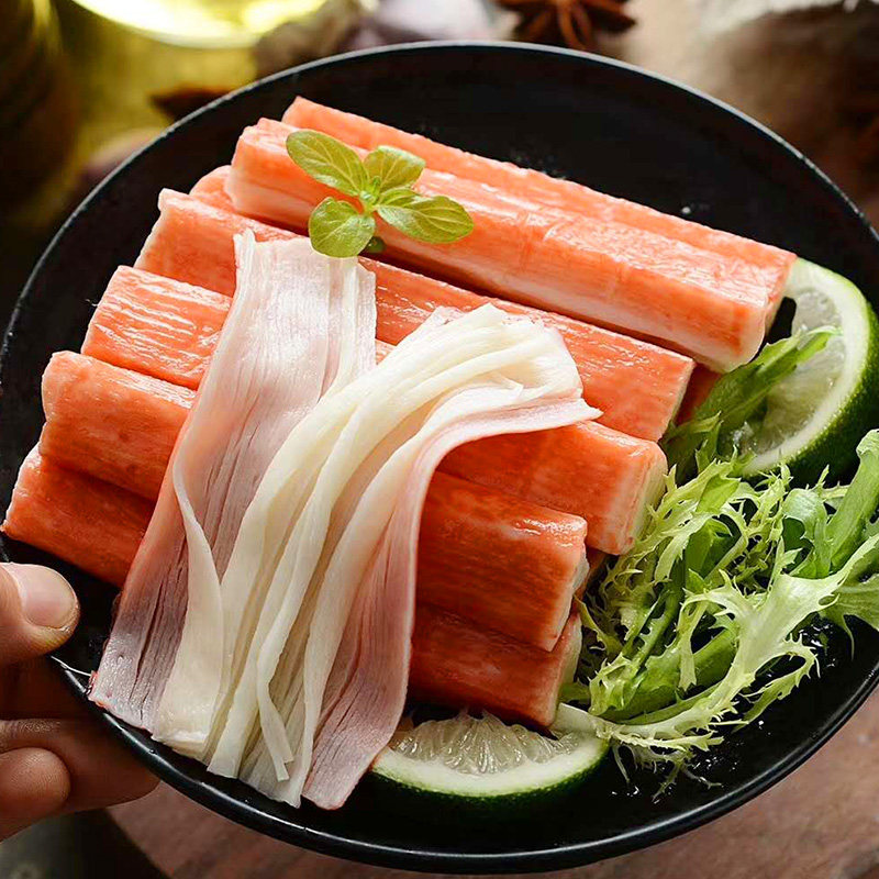 仿蟹500g速冻食品麻辣烫串串香蟹肉棒1斤装冷冷冻火锅丸类