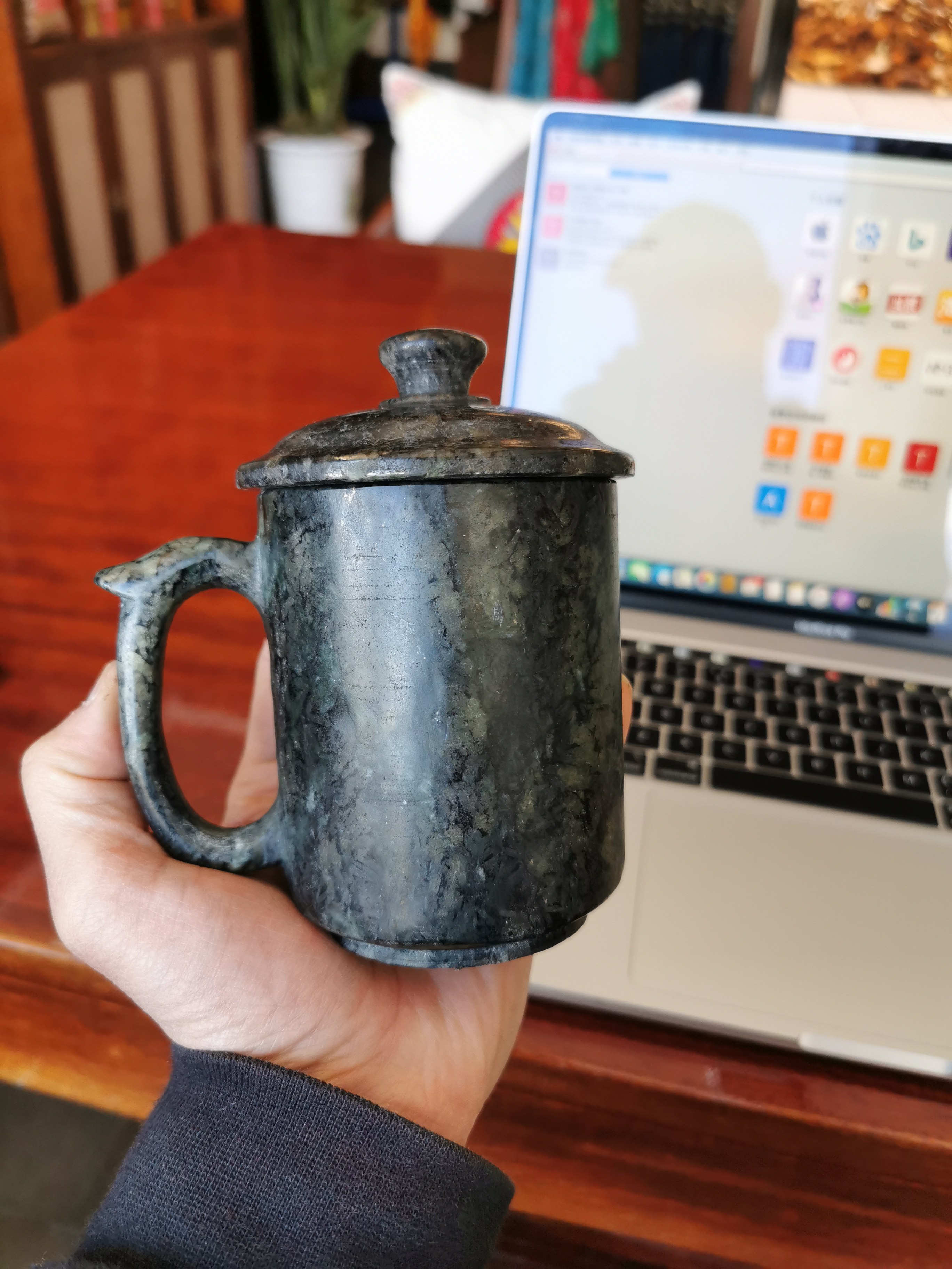 西藏林芝实体店直发墨脱石锅皂石水杯墨脱石杯茶杯茶杯