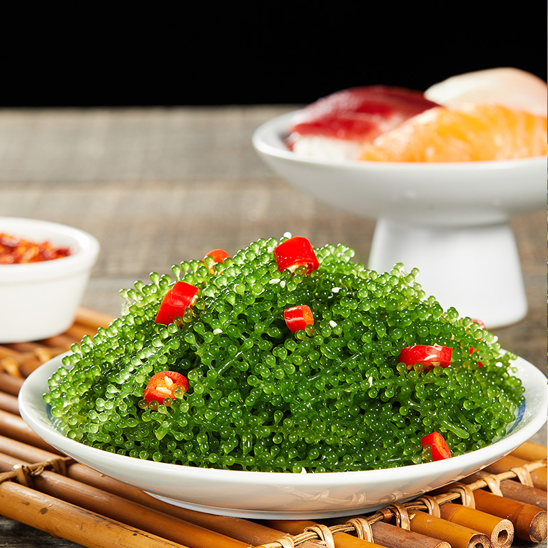 葡萄新鲜食盐渍凉拌菜绿色鱼子酱蔬菜干货海藻海带