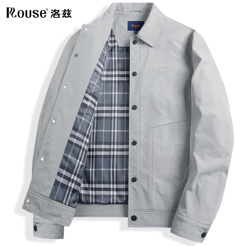 【格纹内里】洛兹翻领夹克男装2022秋季新款休闲中青年男士外套薄