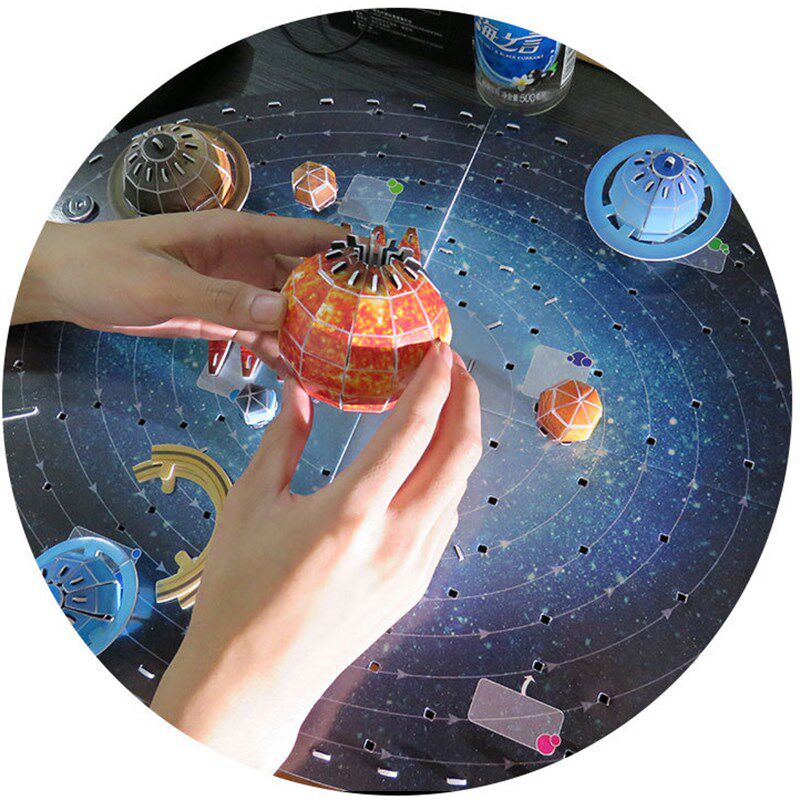 太阳系大行星立体diy拼图3d幼儿园手工拼图