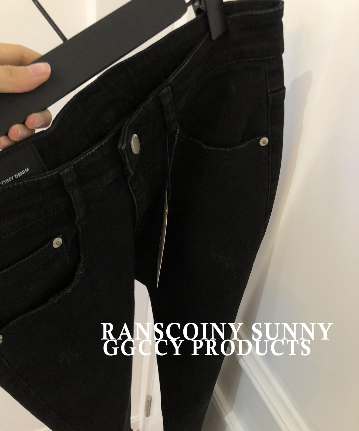 高端定制低调闭眼收！韩版男士黑色弹力九分牛仔裤男休闲修身小脚