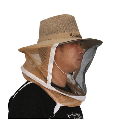 蜂帽遮脸专用加厚专用防蜂罩蜜蜂帽防蜂帽养蜂帽子户外夏收蜂工具
