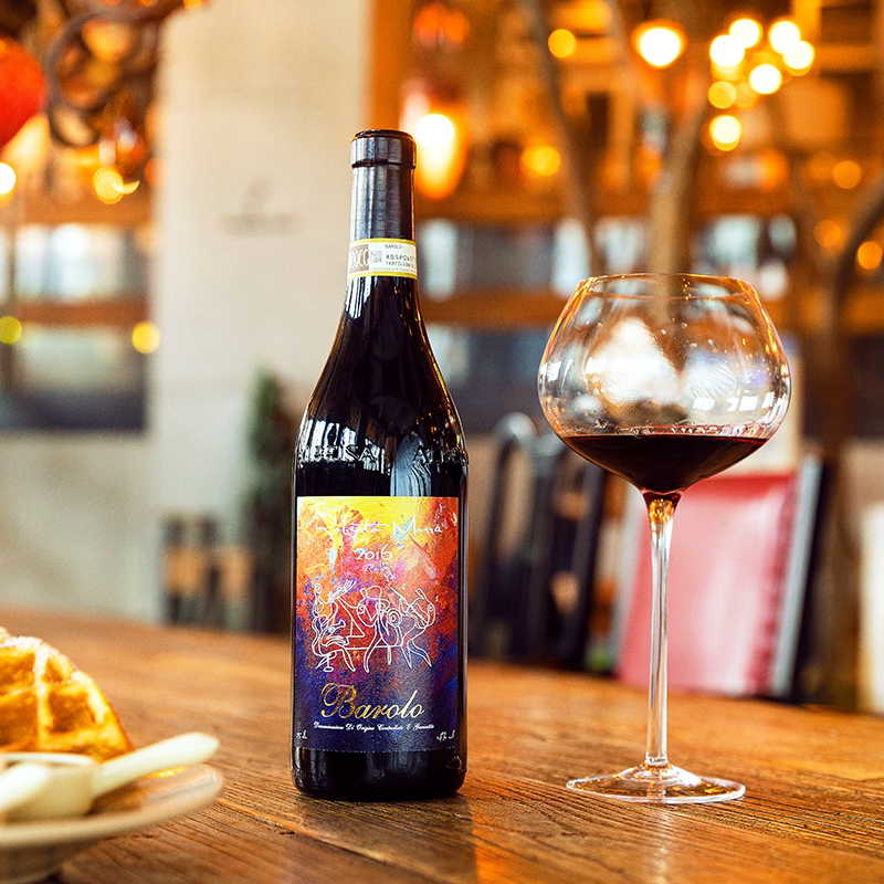 意大利性价比酒王docg狂欢之夜巴罗罗洛barolo红葡萄酒干红静态葡萄酒