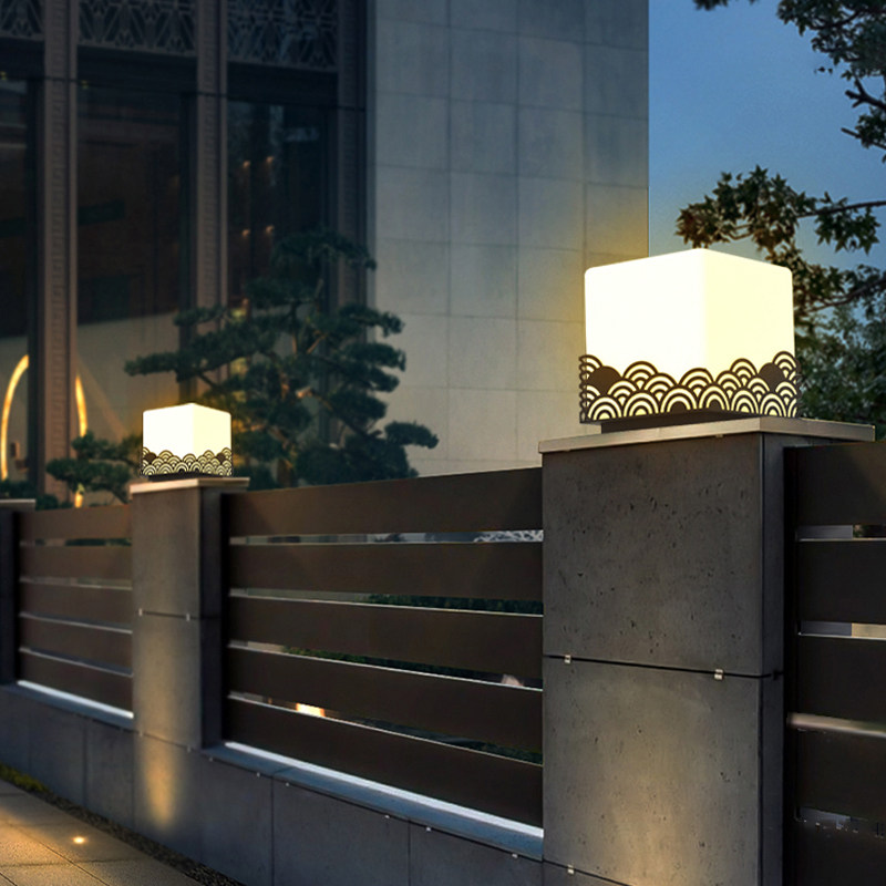 围墙室外公园别墅景观防水柱子灯柱新中式大门景观庭院灯饰