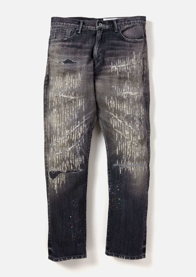 neighborhoodsavagedpmid牛仔裤日潮刮烂宽松nbhd长裤牛仔裤